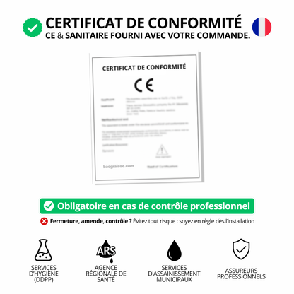 Bac à graisse inox 60L