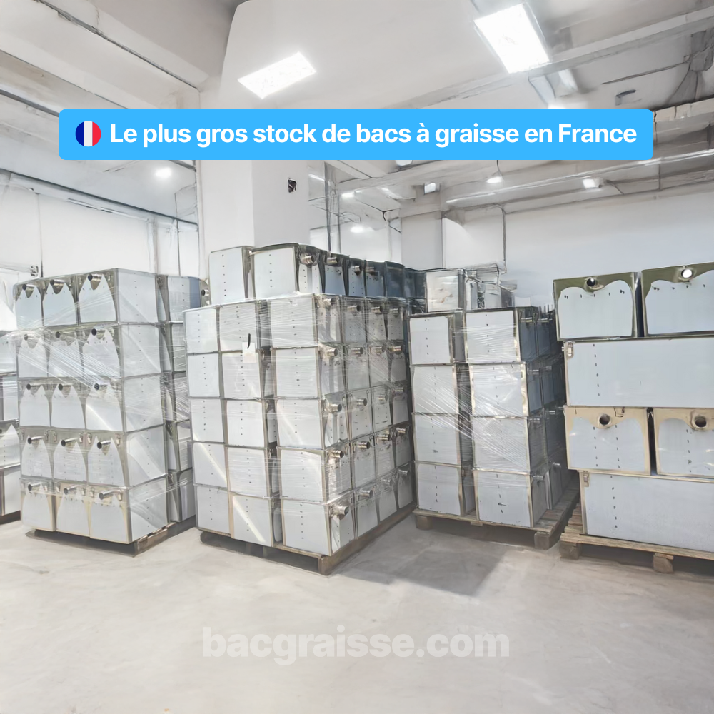 Bac à graisse inox 120 L – Pour 140 à 220 couverts