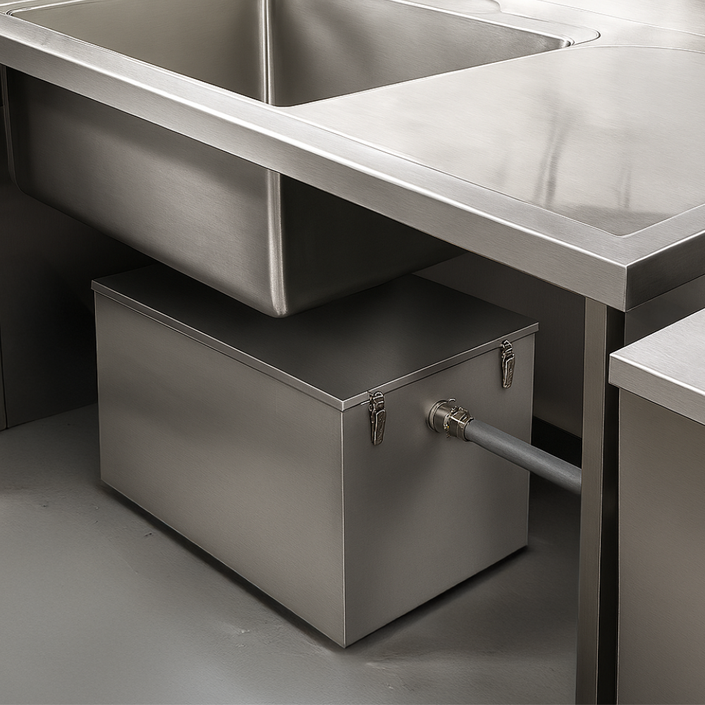 Bac à graisse inox 120 L – Pour 140 à 220 couverts