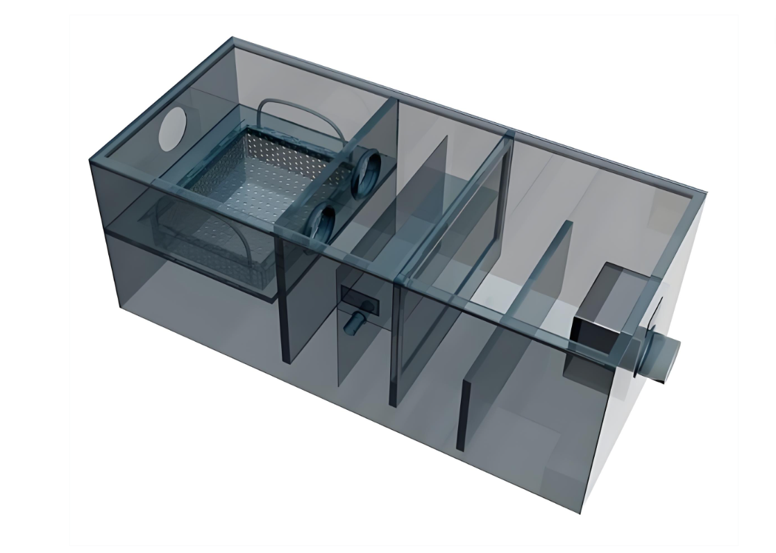 Schéma technique séparateur graisses à enterrer TN4 dimensions